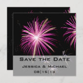 Save the Date Vuurwerk Aankondiging (Voorkant / Achterkant)
