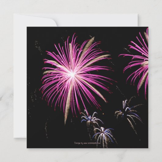 Save the Date Vuurwerk Aankondiging (Achterkant)