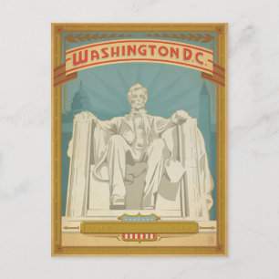 Save the date   Washington, D.C. - Abe Lincoln Aankondigingskaart