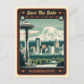 Save the date | Washington Invitation Briefkaart (Voorkant)