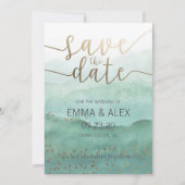 Save the Date Watercolor Uitnodiging (Voorkant)