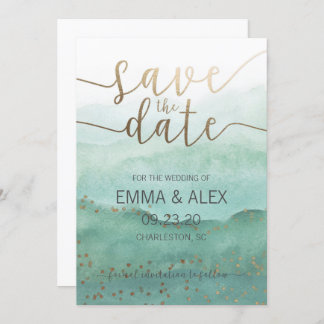 Save the Date Watercolor Uitnodiging