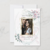 Save the date | Waterverf Eucalyptusolie Kaart (Voorkant)