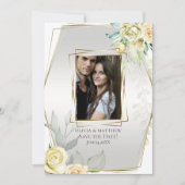 Save the date | Waterverf Ivory Yellow Blush Roos Kaart (Voorkant)