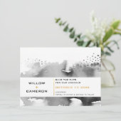 SAVE THE DATE waterverf minimal zwart goud (Staand voorkant)