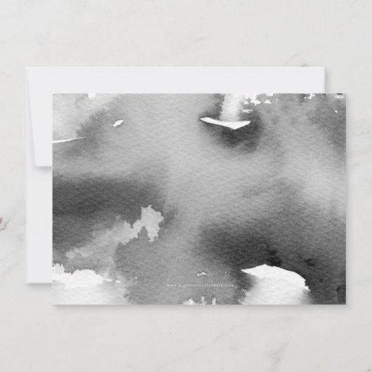 SAVE THE DATE waterverf minimal zwart goud (Achterkant)