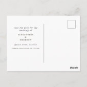 Save The Date waterverf pruim paarse bloemen Briefkaart (Achterkant)