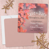 Save The Date Wedding Autumn Leaves Framing Bokeh Aankondiging