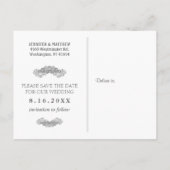 Save the Date Wedding Briefkaart - De liefdesboom (Achterkant)