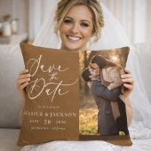 Save the Date Wedding Custom Photo Kussen