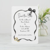 Save the Date Wedding Frame On White Kaart (Staand voorkant)