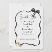 Save the Date Wedding Frame On White Kaart (Voorkant)