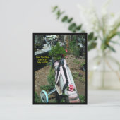 Save the Date Wedding Golfkar Bloem Briefkaart (Staand voorkant)