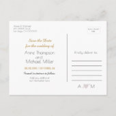 Save-the-Date Wedding Heart beroemd gemaakt door A Aankondigingskaart (Achterkant)