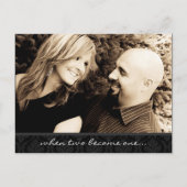  Save the Date Wedding Invitation Aankondigingskaart (Achterkant)