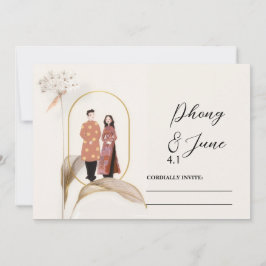 Save the Date Wedding Invitation Card Feestdagenkaart