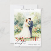 Save The Date Wedding Invitation | Romantic  (Voorkant)