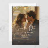 Save The Date Wedding Invitation | Romantic  (Voorkant / Achterkant)