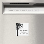 Save the date wedding magnets with palm tree image magneet (Insitu (Vaatwasser))
