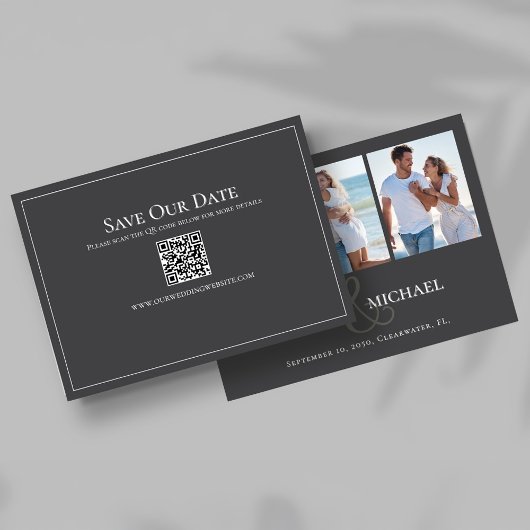 Save the Date Wedding Photo Collage Sjabloon