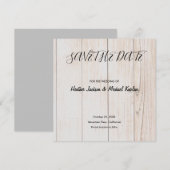 Save the Date Wedding Professioneel Klassiek Hout (Voorkant / Achterkant)