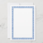 Save The Date Wedding Santorini Griekenland Blauw  (Achterkant)