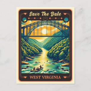 Save the date West Virginia Invitation Briefkaar Briefkaart