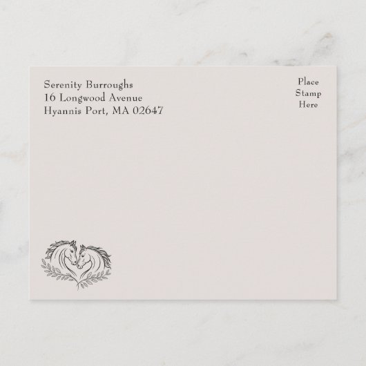 Save the Date Western Horse Rustic Country Wedding Aankondigingskaart (Achterkant)