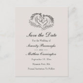 Save the Date Western Horse Rustic Country Wedding Aankondigingskaart (Voorkant)