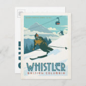 Save the date | Whistler, Brits-Columbia Aankondigingskaart (Voorkant / Achterkant)