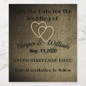 Save the date wijn etiket (Enkel label)