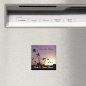 Save the Date Wild Flowers Sunset Magnet (Insitu (Vaatwasser))