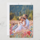 Save the date. Wilde weide | Wildbloemen Fotokaart Date (Achterkant)