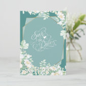 Save the date | Wildflowers en bessen geometrisch (Staand voorkant)