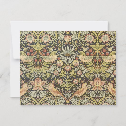  Save the Date William Morris Flowers (Achterkant)