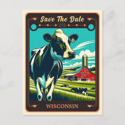 Save the date | Wisconsin Invitation Briefkaart (Voorkant)