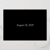 Save the Date with Photo of Couple Folie Uitnodiging (Achterkant)