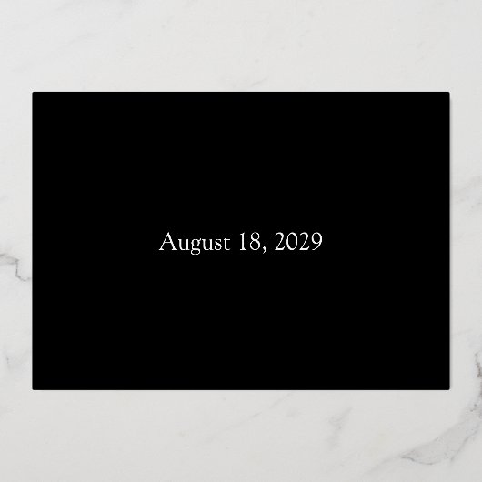 Save the Date with Photo of Couple Folie Uitnodiging (Achterkant)