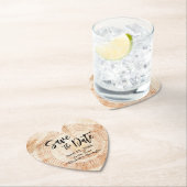 Save the date Wood grain Wedding Rustic  Kartonnen Onderzetters (Insitu)