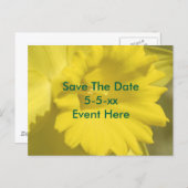 Save The Date Yellow Daffodil Flower  Aankondigingskaart (Voorkant / Achterkant)