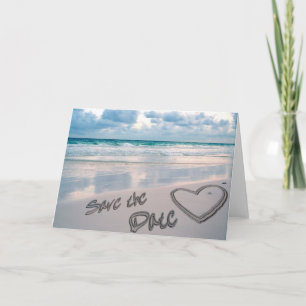 Save the Date Zand Hart Schrijven Aankondiging