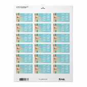 Save the Date Zandkasteel Etiket (Full Sheet)