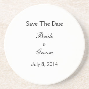 Save the date zandsteen onderzetter