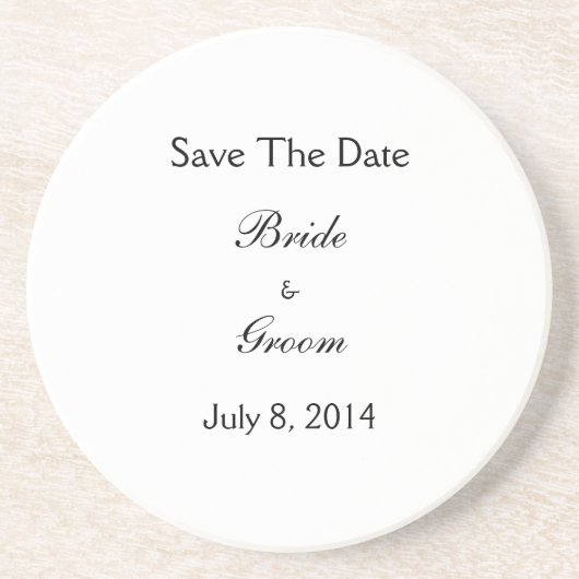 Save the date zandsteen onderzetter (Voorkant)