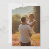 Save the date. Zonnebloemen rustieke bruiloft foto Kaart (Achterkant)