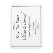 Save The Date - Zwart & Wit met oneindige scroll Magneet (Verticaal)