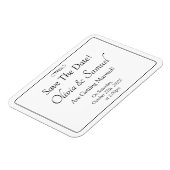 Save The Date - Zwart & Wit met oneindige scroll Magneet (Linkerzijde)
