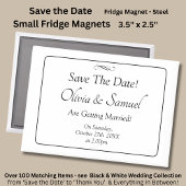 Save The Date - Zwart & Wit met oneindige scroll Magneet