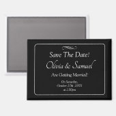 Save The Date - Zwart & Wit met oneindige scroll Magneet (Voorkant / Achterkant)