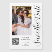 Save The Date Zwart Wit Stijlvolle Script Modern (Voorkant)